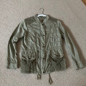 Max jeans eyelet accented jacket